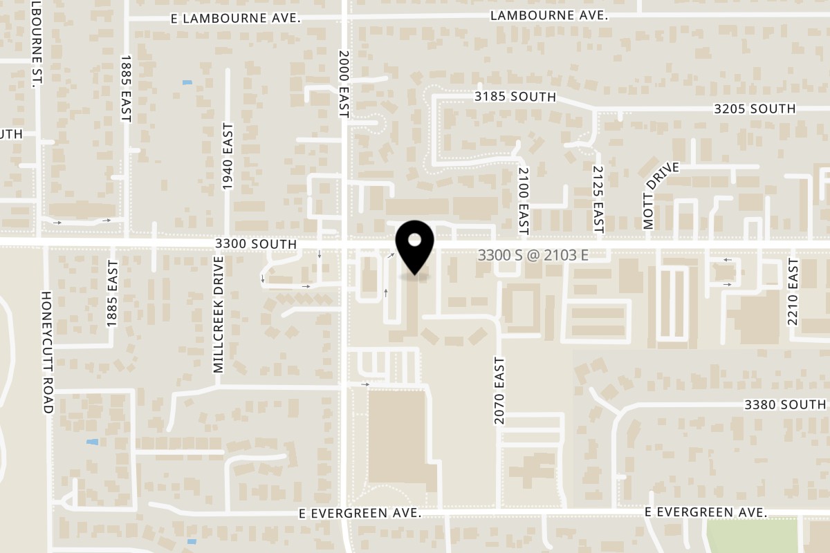 Map showing the location of Antica Sicilia on 2020 E 3300 S in Salt Lake City